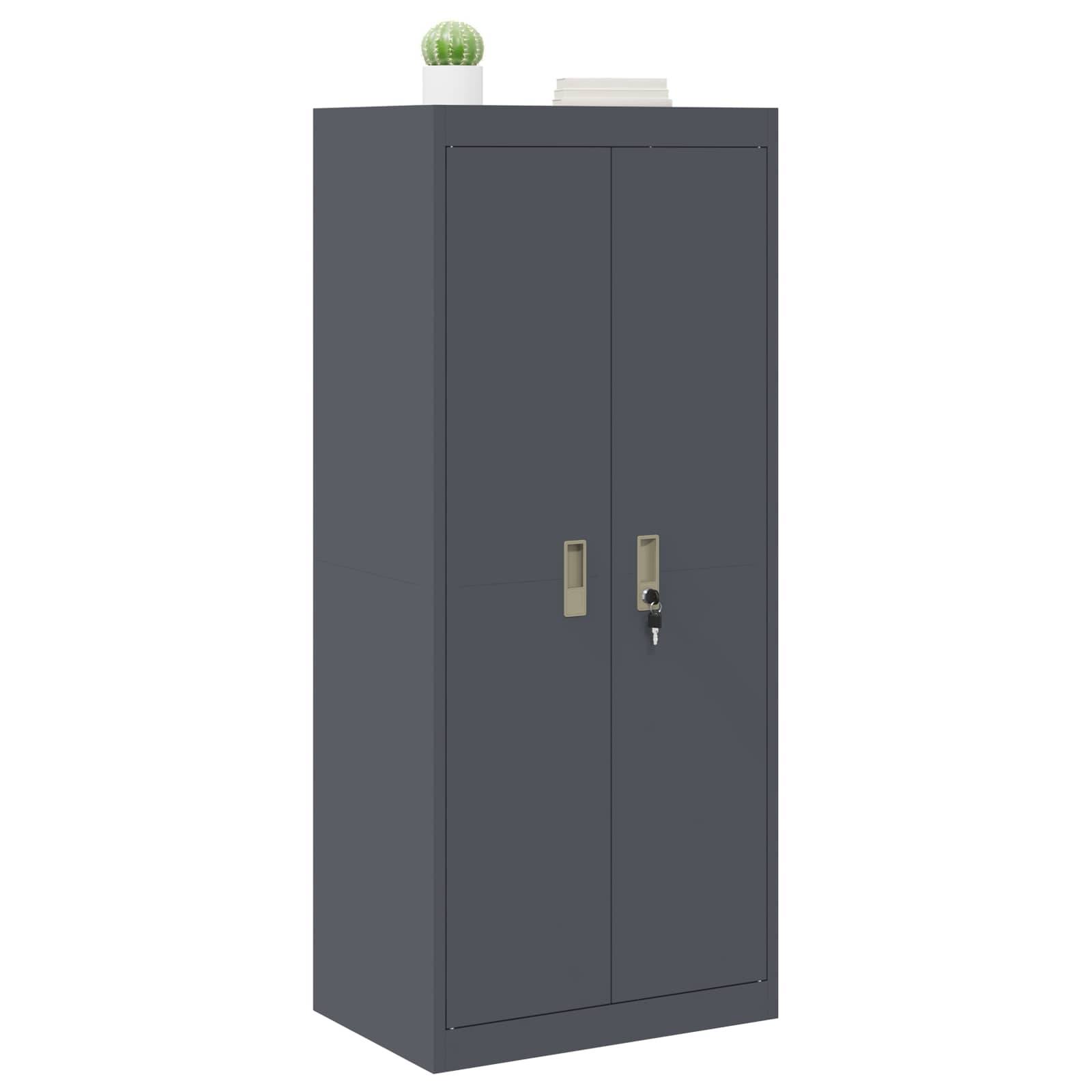 vidaXL Aufbewahrungsschrank Anthrazit 60 x 40 x 140 cm Stahl