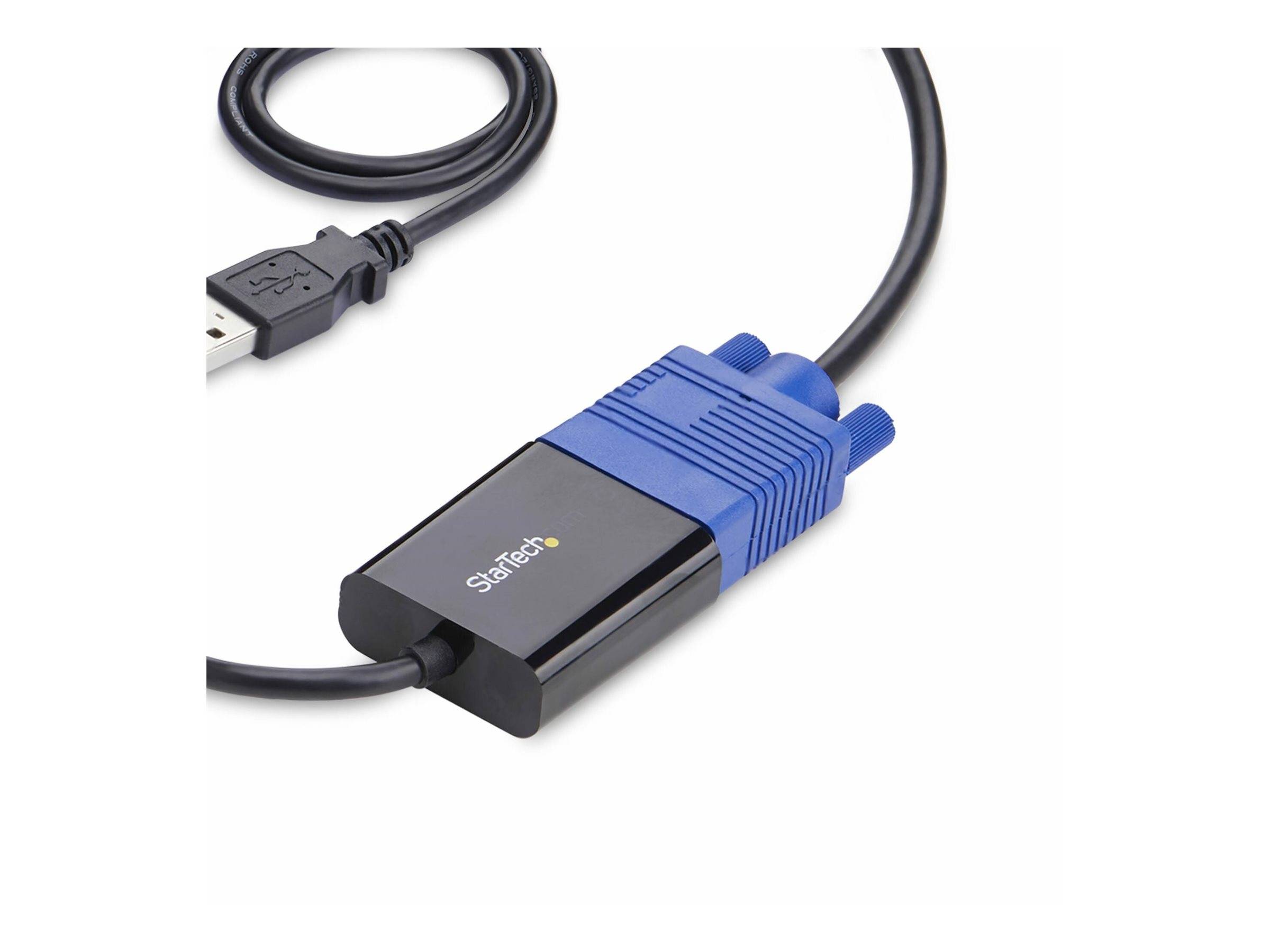 StarTech.com Mobiler Laptop Crash-Cart-Adapter, USB-VGA-Mini DisplayPort KVM-Konsole, Dateiübertragung-Videoaufzeichnung, TAA Konform, 1920 x 1200