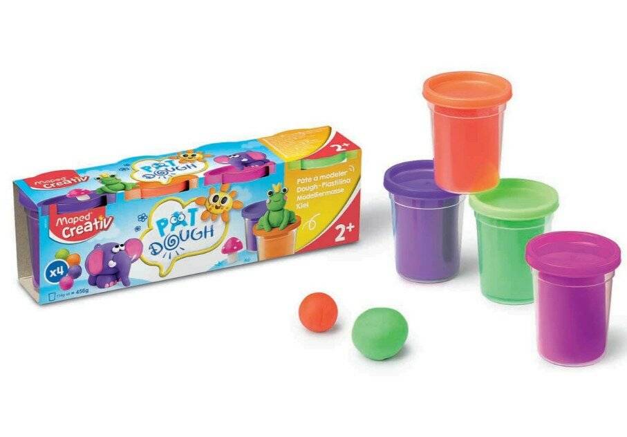 Play-Doh Modelliermasse-Set für Kinder ab 2 Jahren, bestehend aus drei Behältern mit farbiger Knete und Verpackung mit lustigen Tierdesigns.