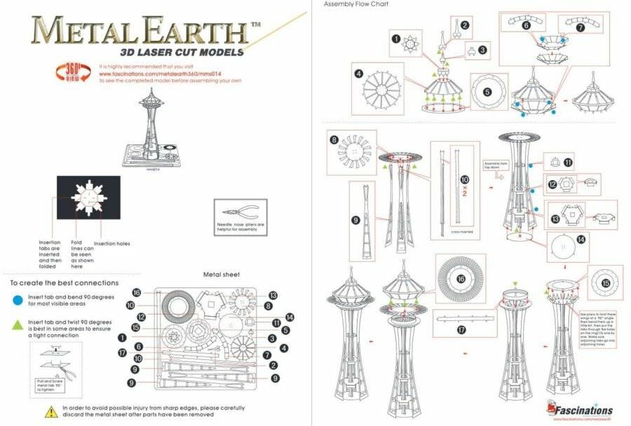 METAL EARTH 3D-Puzzle Space Needle in Seattle