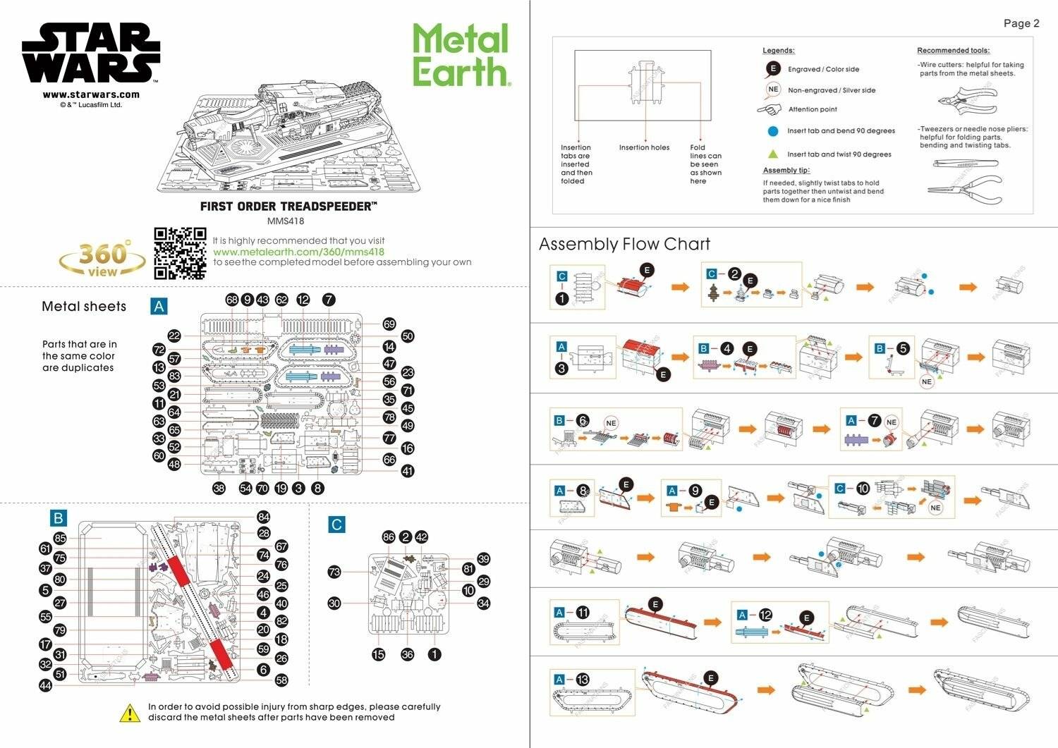 METAL EARTH 3D-Puzzle Star Wars: Treadspeeder der Ersten Ordnung