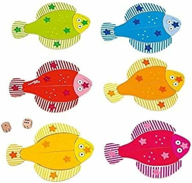 GOKI Puzzlespiel mit Würfeln Merry Flounder