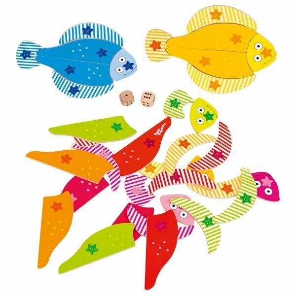 GOKI Puzzlespiel mit Würfeln Merry Flounder