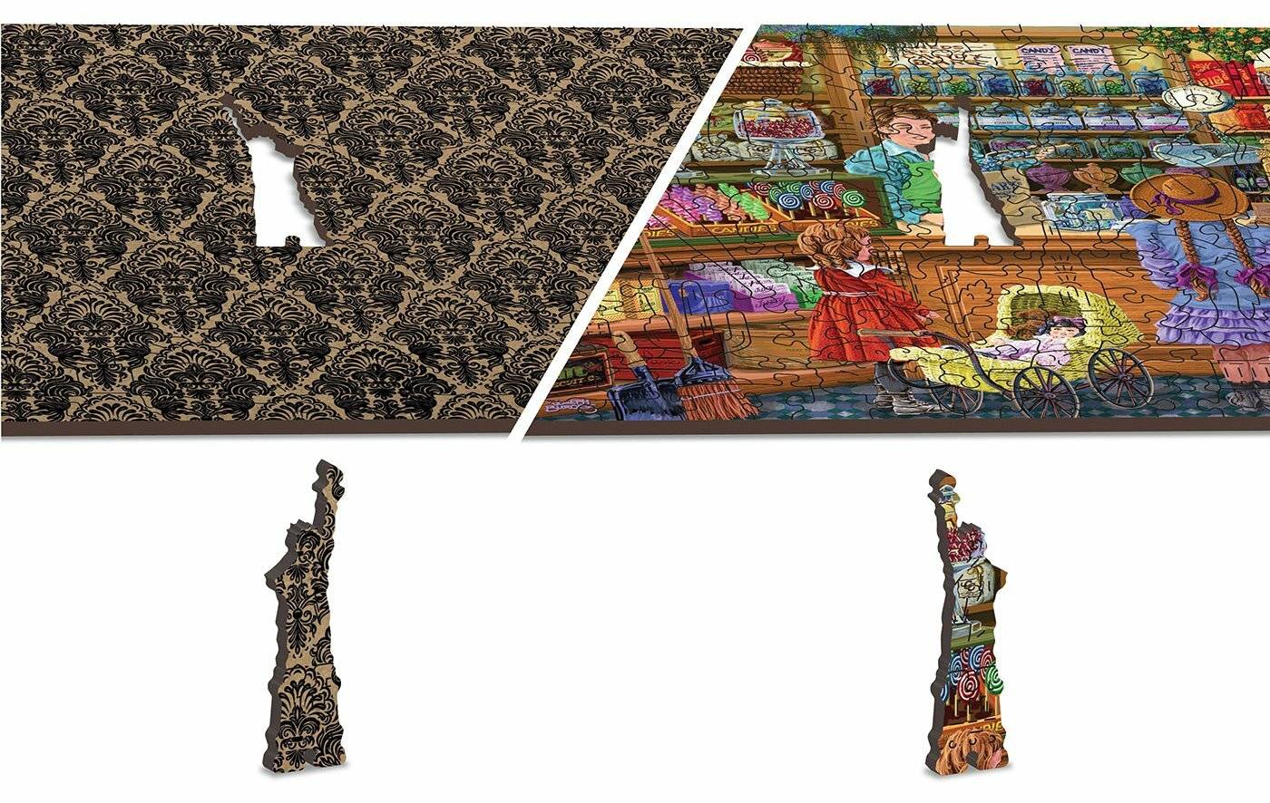 WOODEN CITY Holzpuzzle Süßes Abenteuer 2in1, 200 Teile ECO