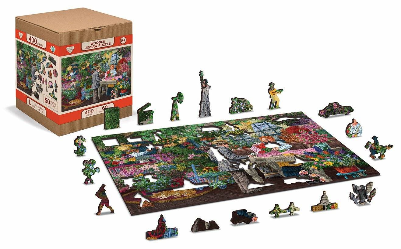 WOODEN CITY Holzpuzzle Florist 2in1, 400 Teile ECO