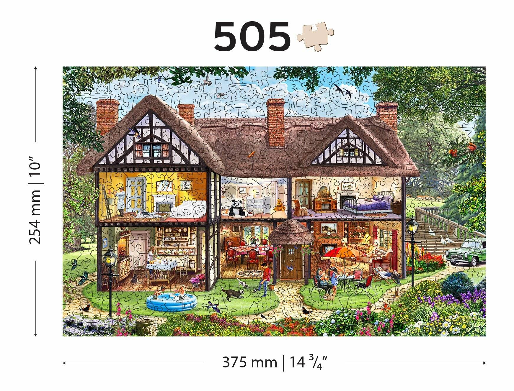 WOODEN CITY Holzpuzzle Haus für die Sommersaison 2in1, 505 Teile EKO