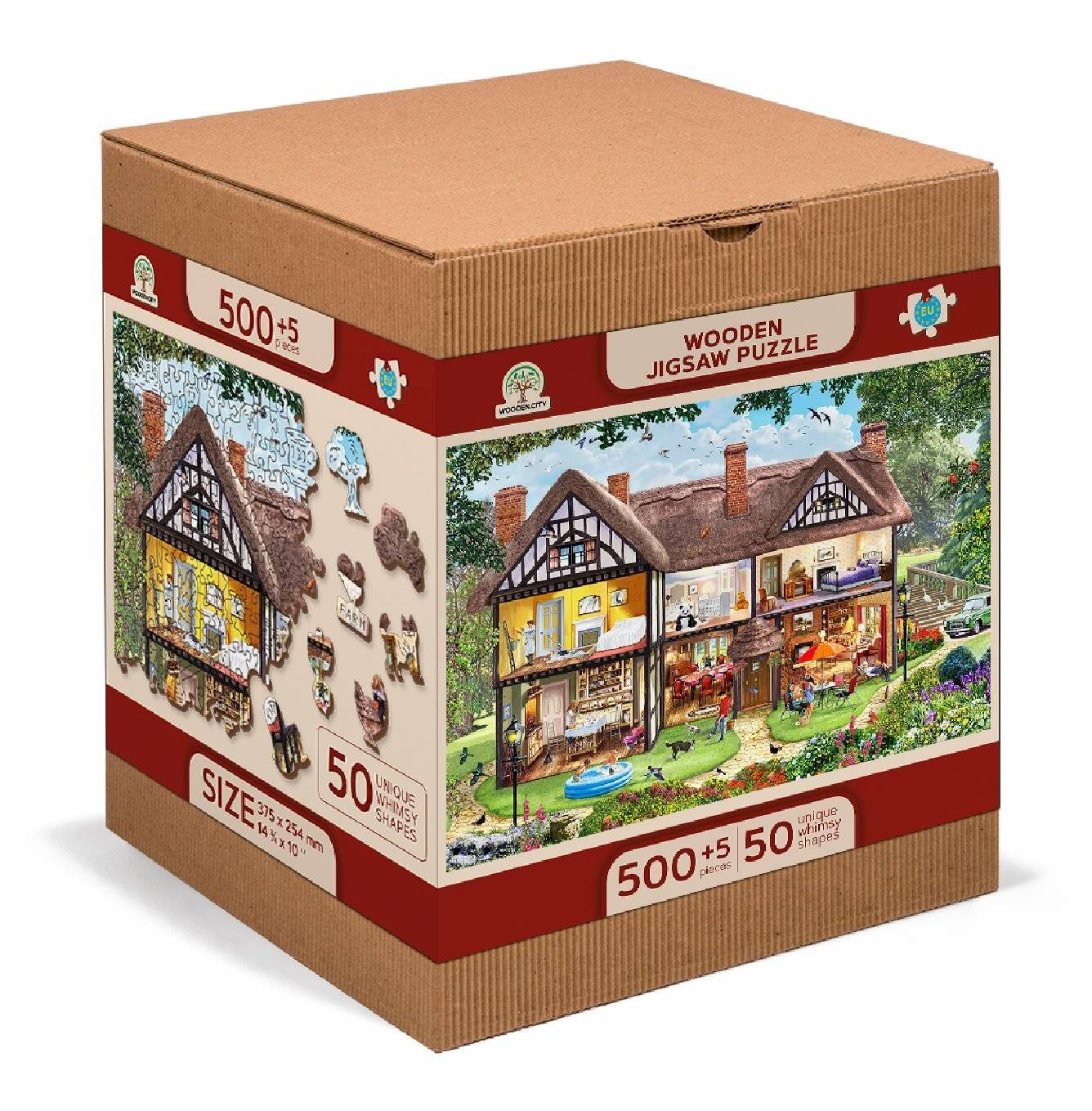 WOODEN CITY Holzpuzzle Haus für die Sommersaison 2in1, 505 Teile EKO