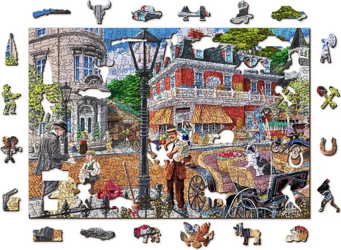 WOODEN CITY Holzpuzzle Main Street 2in1, 505 Teile ECO
