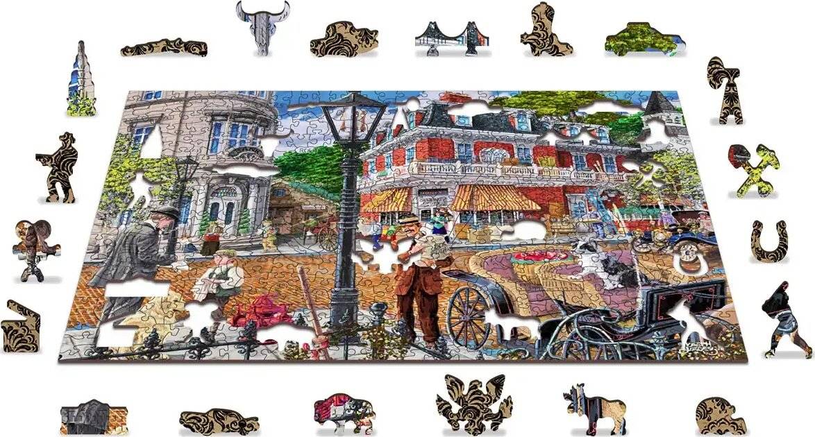 WOODEN CITY Holzpuzzle Main Street 2in1, 505 Teile ECO