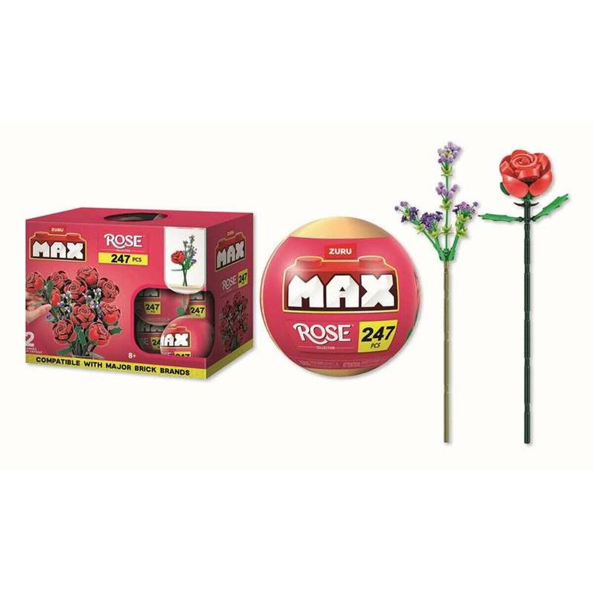 Eine Schachtel und ein Ball mit der Aufschrift „Max Rose 247 Teile