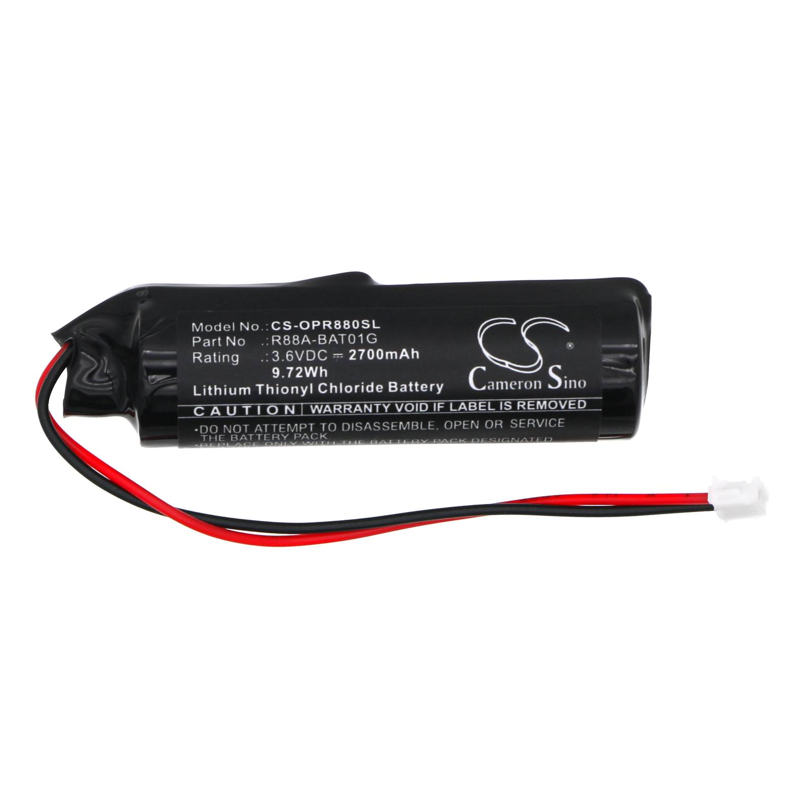 Ersatzbatterie - CS-OPR880SL - für Omron Accurax G5 / Omron R88A-BAT01G - 3,6 Volt 2700mAh Li-SOCl2 mit Stecker