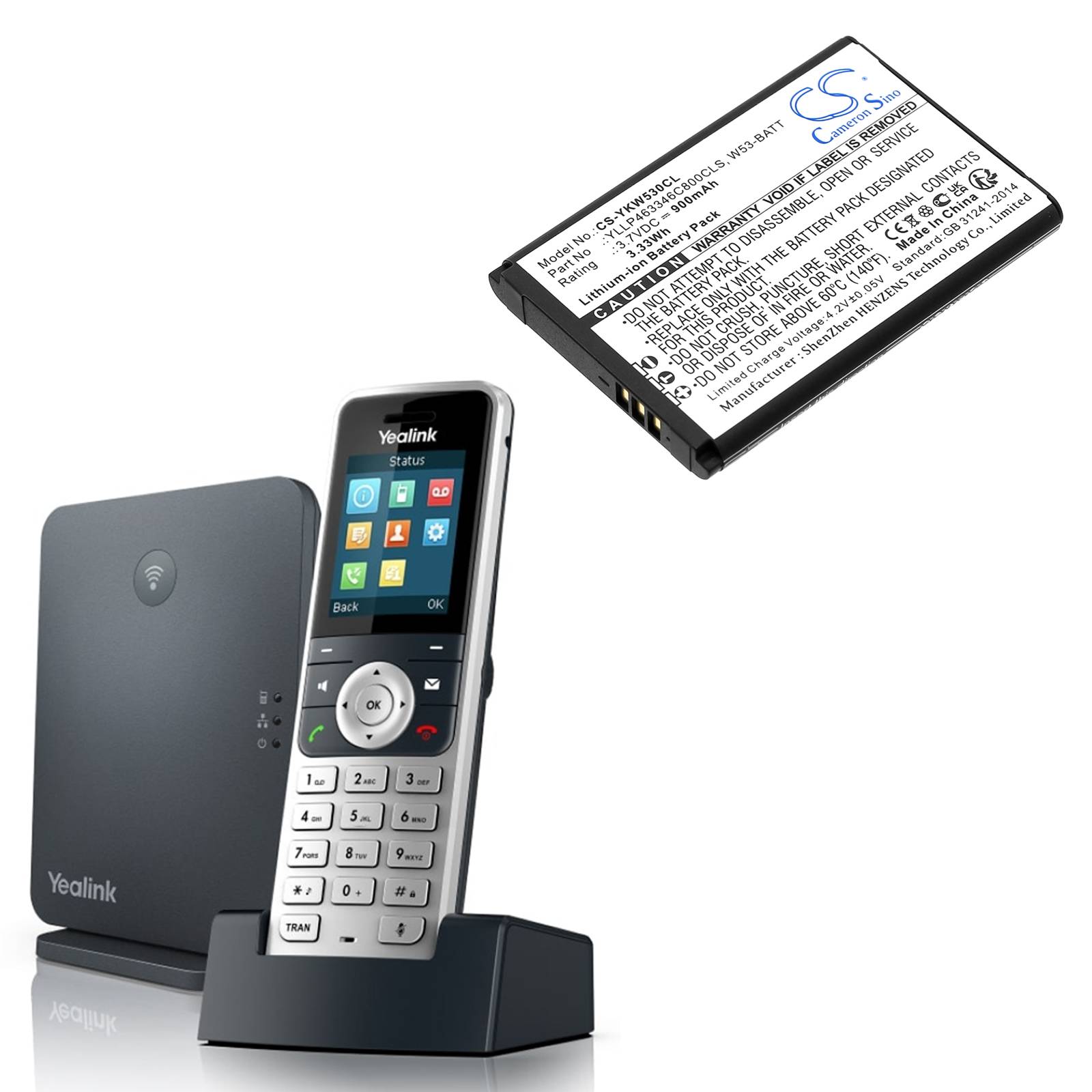 Cameron Sino CS-YKW530CL Akku für Yealink W53 / W73 / W78