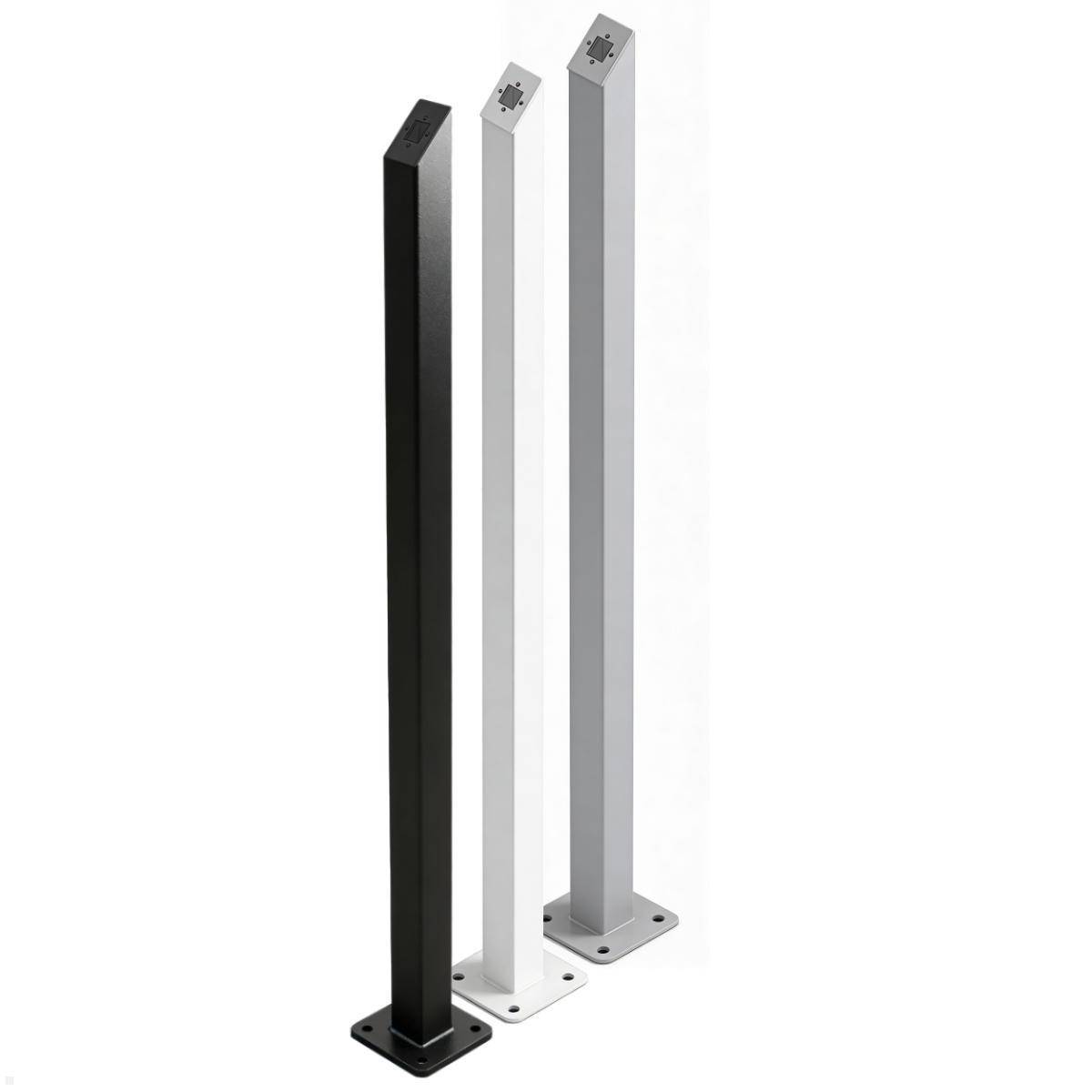 TabLines TBS012S Tablet Bodenständer anschraubbar, eckig, silber