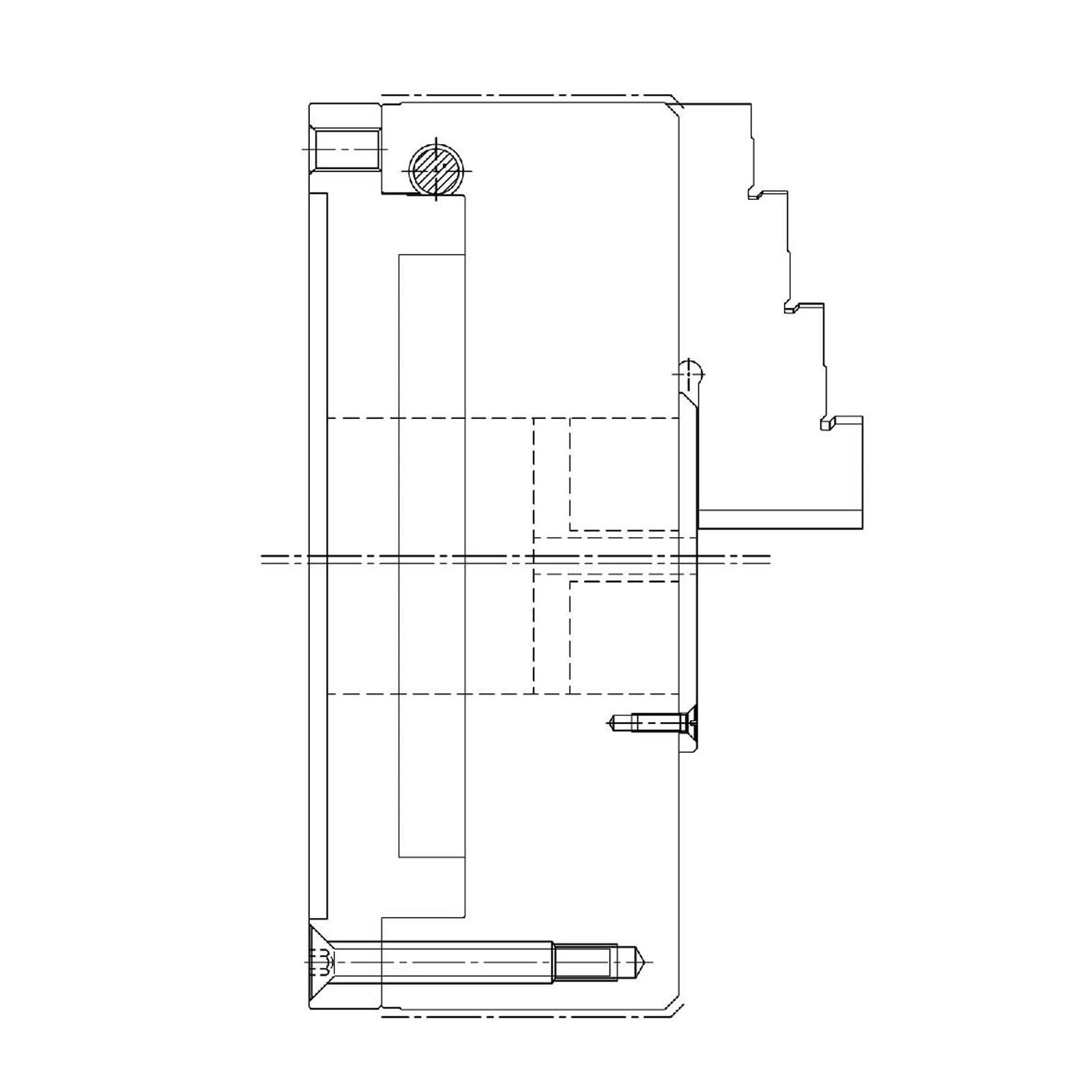 Röhm ZS Hi-Tru 160, 3-Backen, DIN 6350, Zylindrische Zentrieraufnahme, Form A - 180279