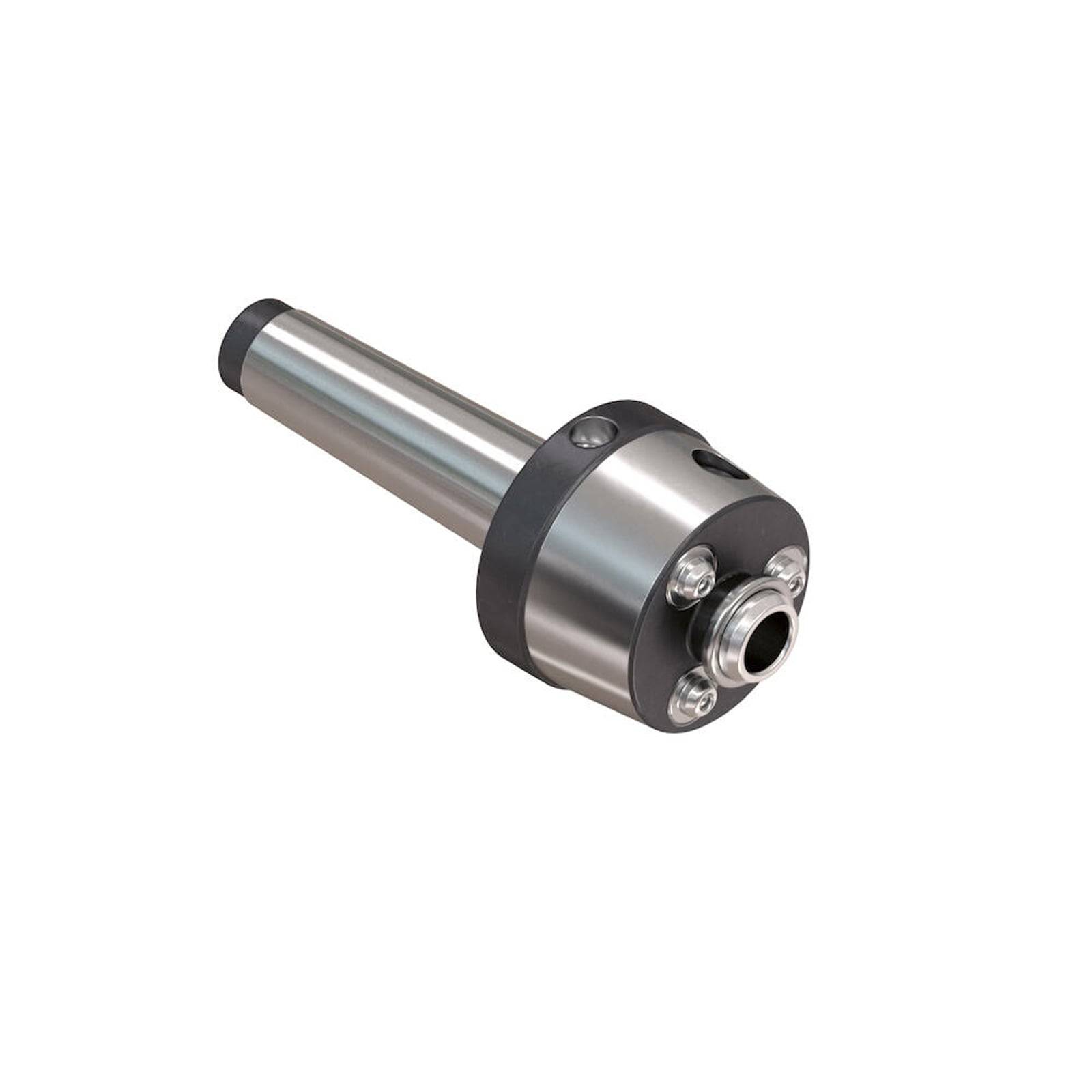 Ein Präzisions-Metallschneidwerkzeug mit zylindrischem Körper und Schneidkopf, das für Bearbeitungs- und Bohrvorgänge verwendet wird.