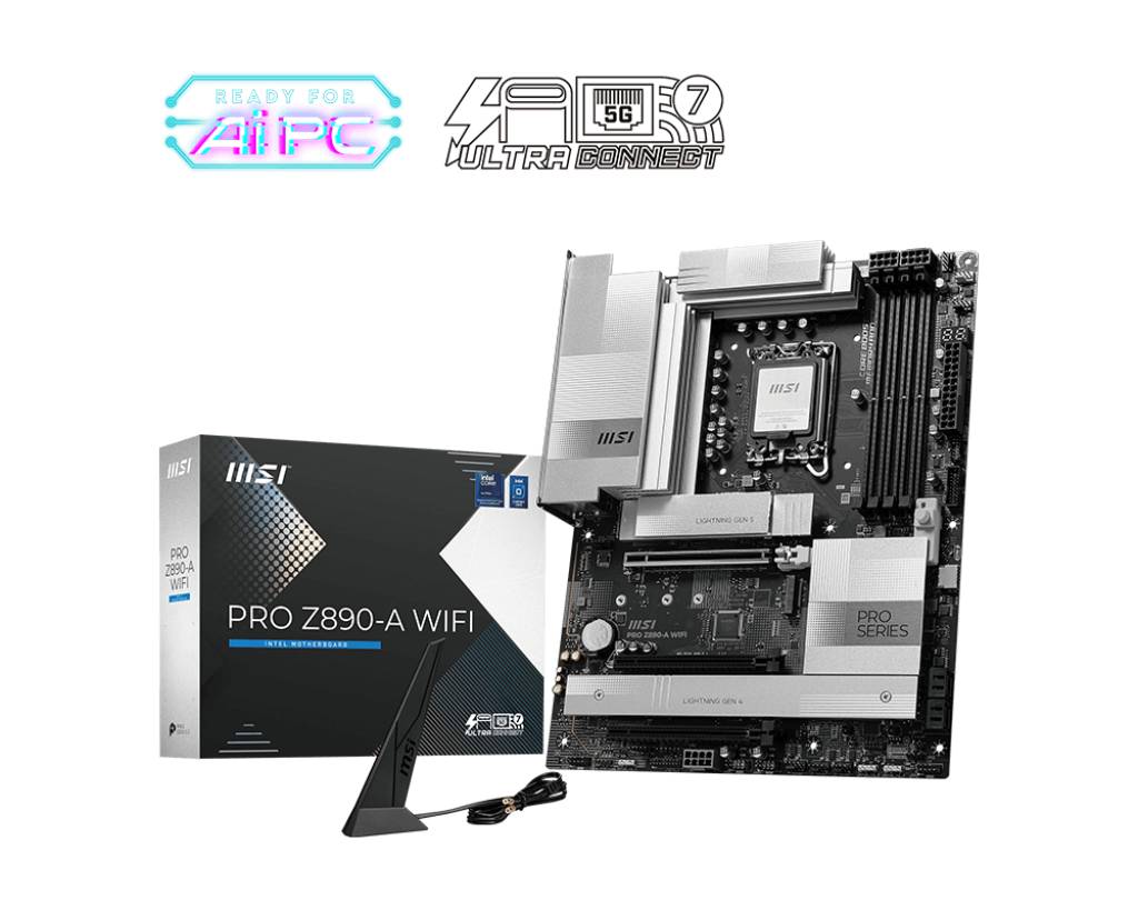 MSI PRO Z890-A WIFI - Motherboard - ATX - LGA1851 Sockel - Z890 Chipsatz - USB4, USB 3.2 Gen 1, USB 3.2 Gen 2, USB-C 3.2 Gen 2x2, USB-C 3.2 Gen2
