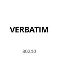 VERBATIM' in fettgedruckter schwarzer Schrift zentriert auf weißem Hintergrund, mit der Nummer '30240' in Grau darunter.