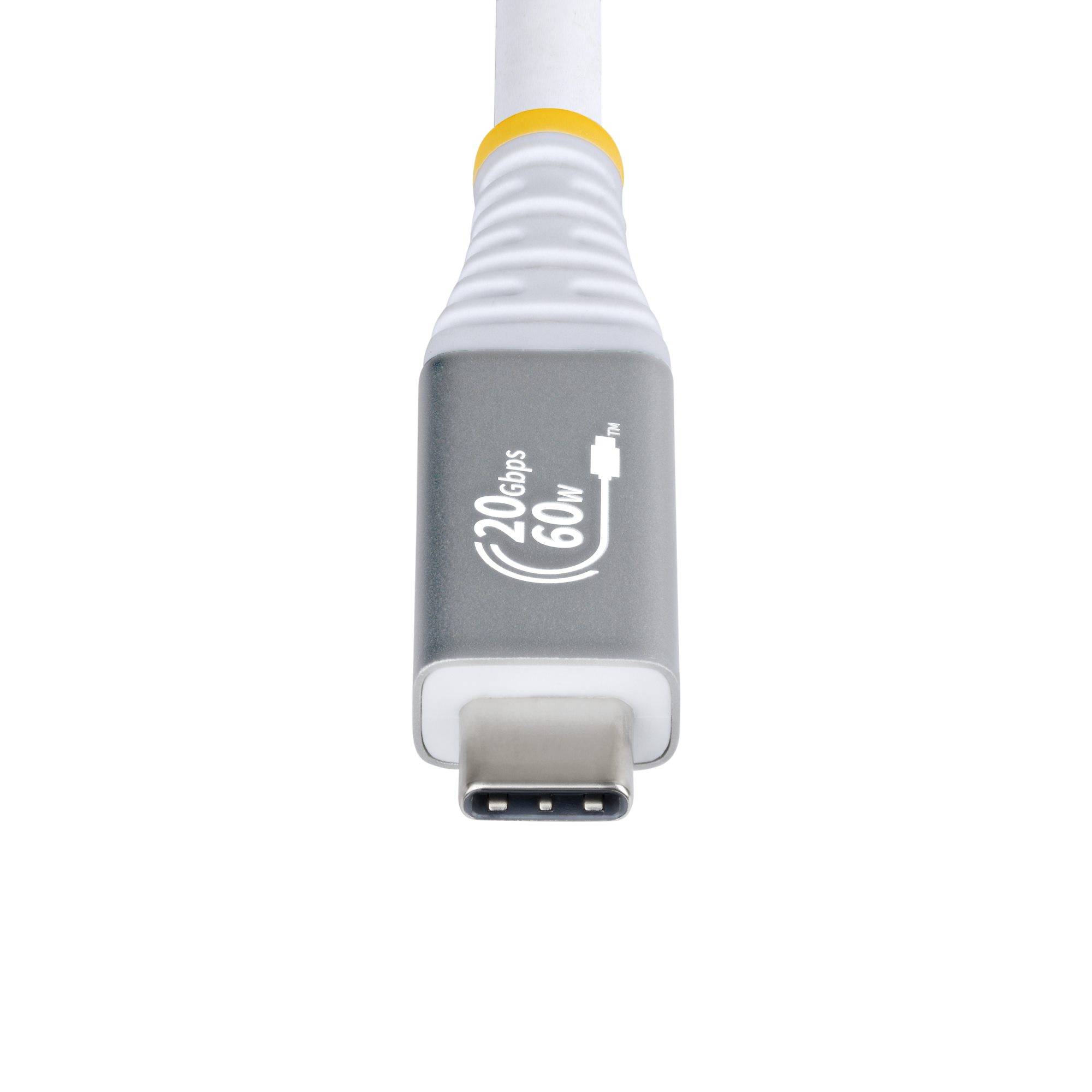 StarTech.com 3m USB4 Kabel, 20Gbps, USB-IF-zertifiziertes USB-C Ladekabel, 60W PD, 4K 120Hz DP2.1 Monitorkabel, TPE-Mantel, Weiß, 3 m, USB C, USB
