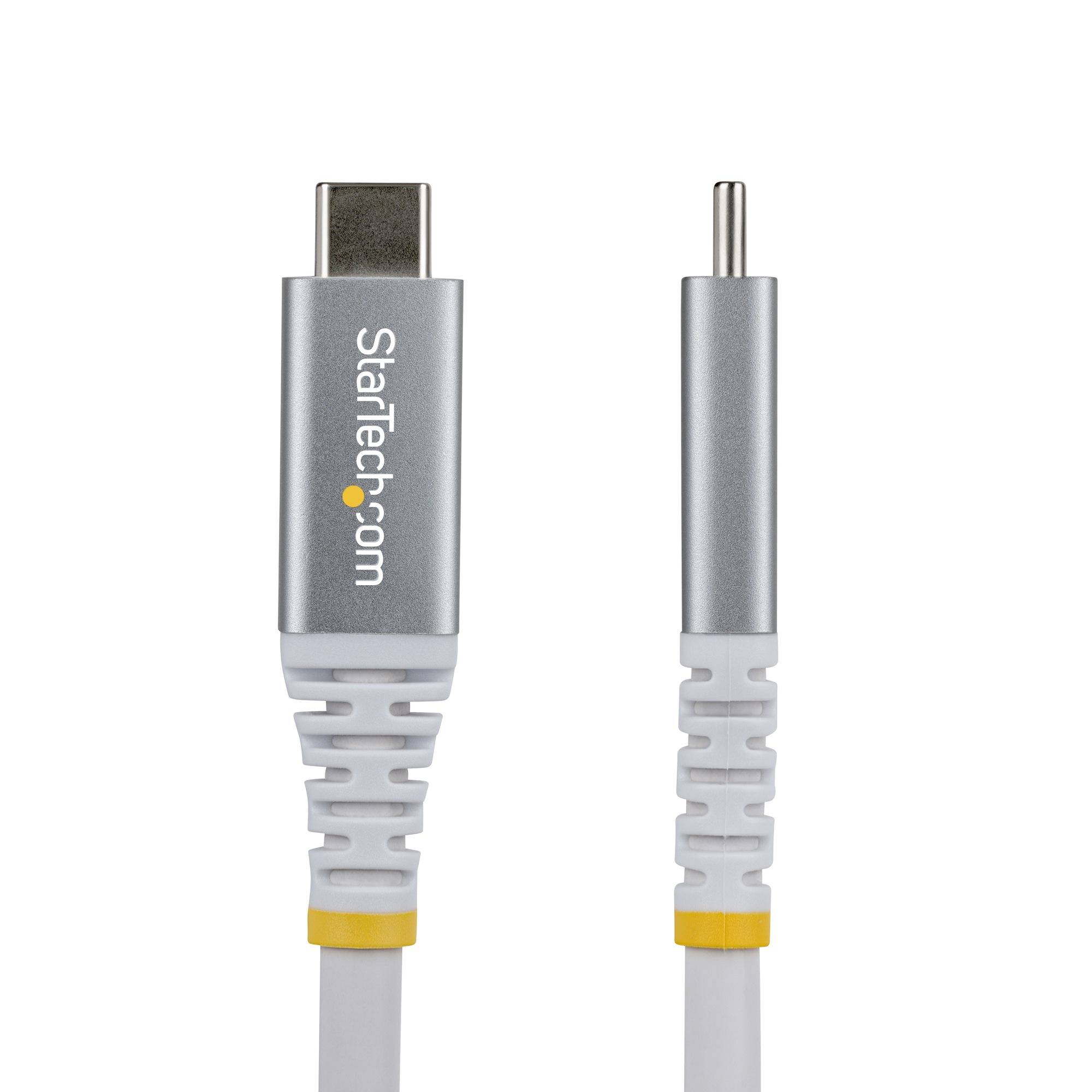 StarTech.com 3m USB4 Kabel, 20Gbps, USB-IF-zertifiziertes USB-C Ladekabel, 60W PD, 4K 120Hz DP2.1 Monitorkabel, TPE-Mantel, Weiß, 3 m, USB C, USB