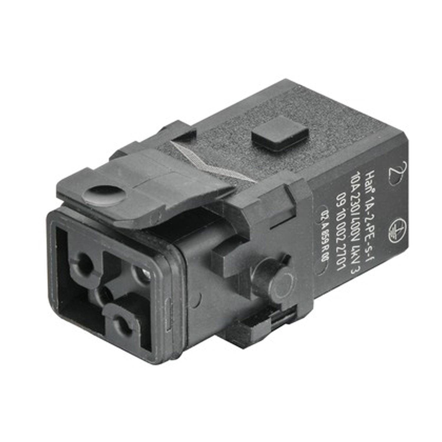 HARTING Han 1A Kompaktsteckverbinder Buchseneinsatz (F) Schraubanschluss, 2-polig+PE 400V/230V, 10A - 1 Stück