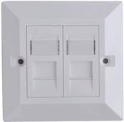 Lanview CAT6 Faceplate Dual Gang UK (LVN126188UK-2)
