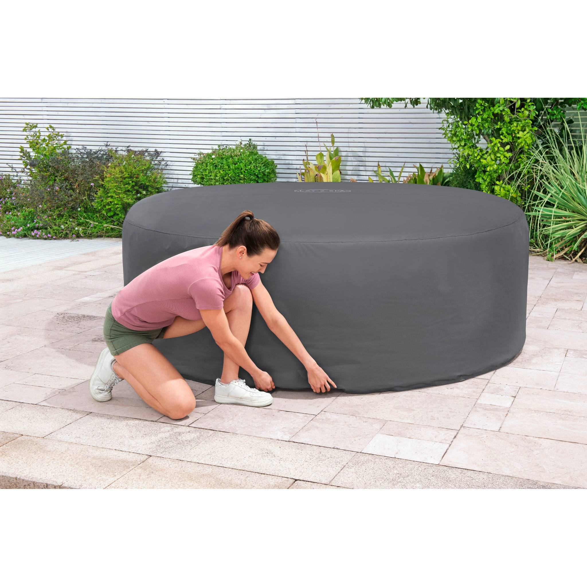 Bestway Abdeckung Grau Ø216 x 80 cm PVC und POM