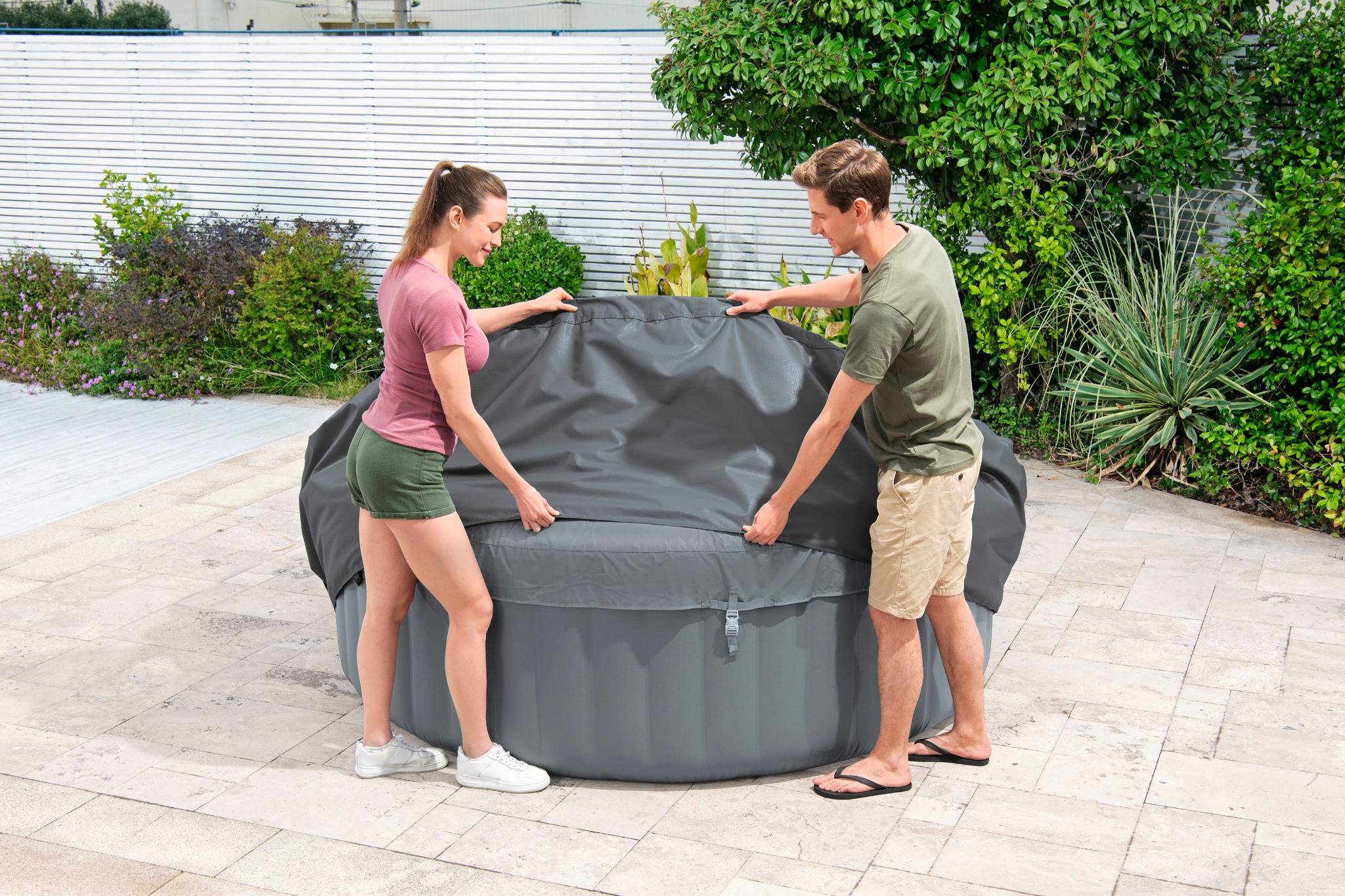 Bestway LAY-Z-SPA Thermo Whirlpool Abdeckung EnergySense Plus Ø 216 x 80 cm