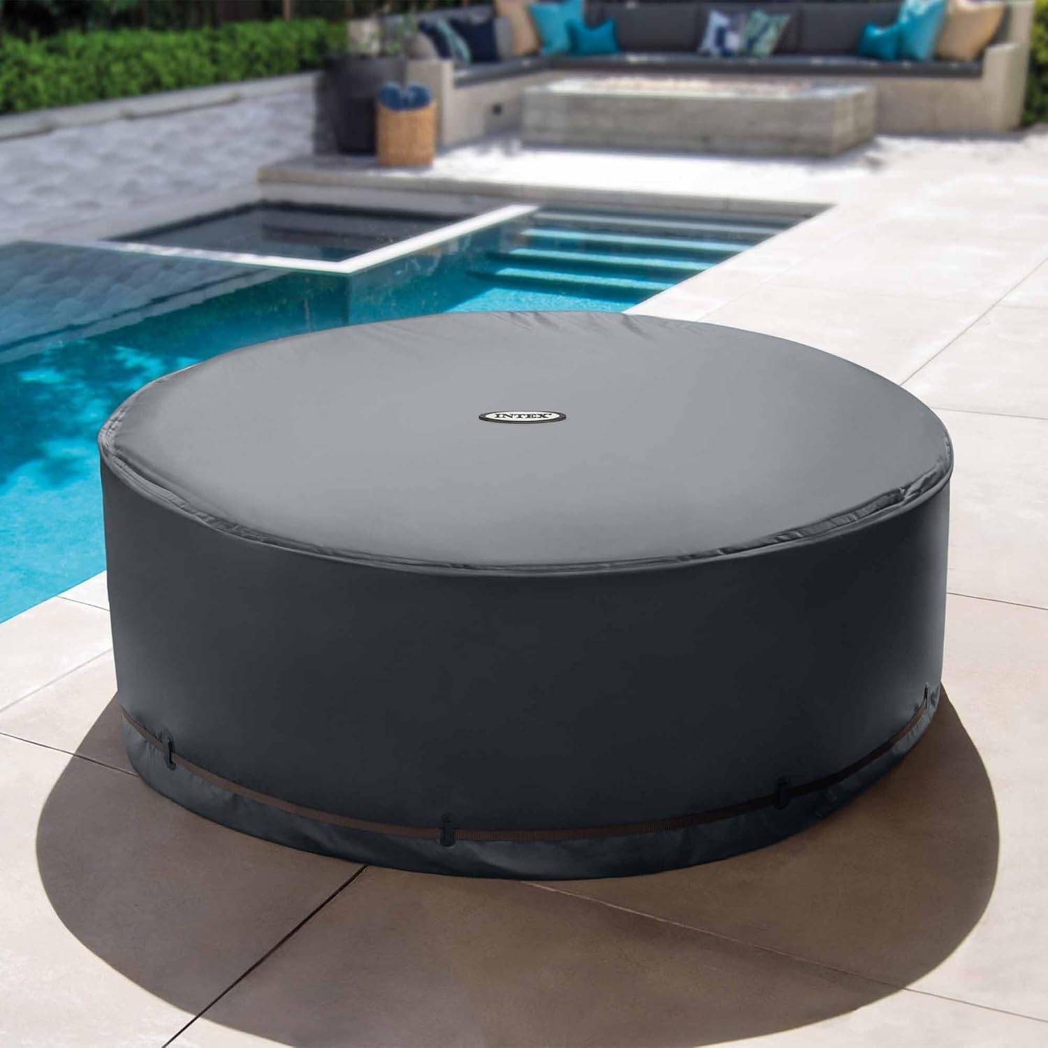 INTEX 28532 Whirlpool Abdeckung Spa rund energieeffizient 6 Personen 216 cm 28532 Engergiesparabdeckung