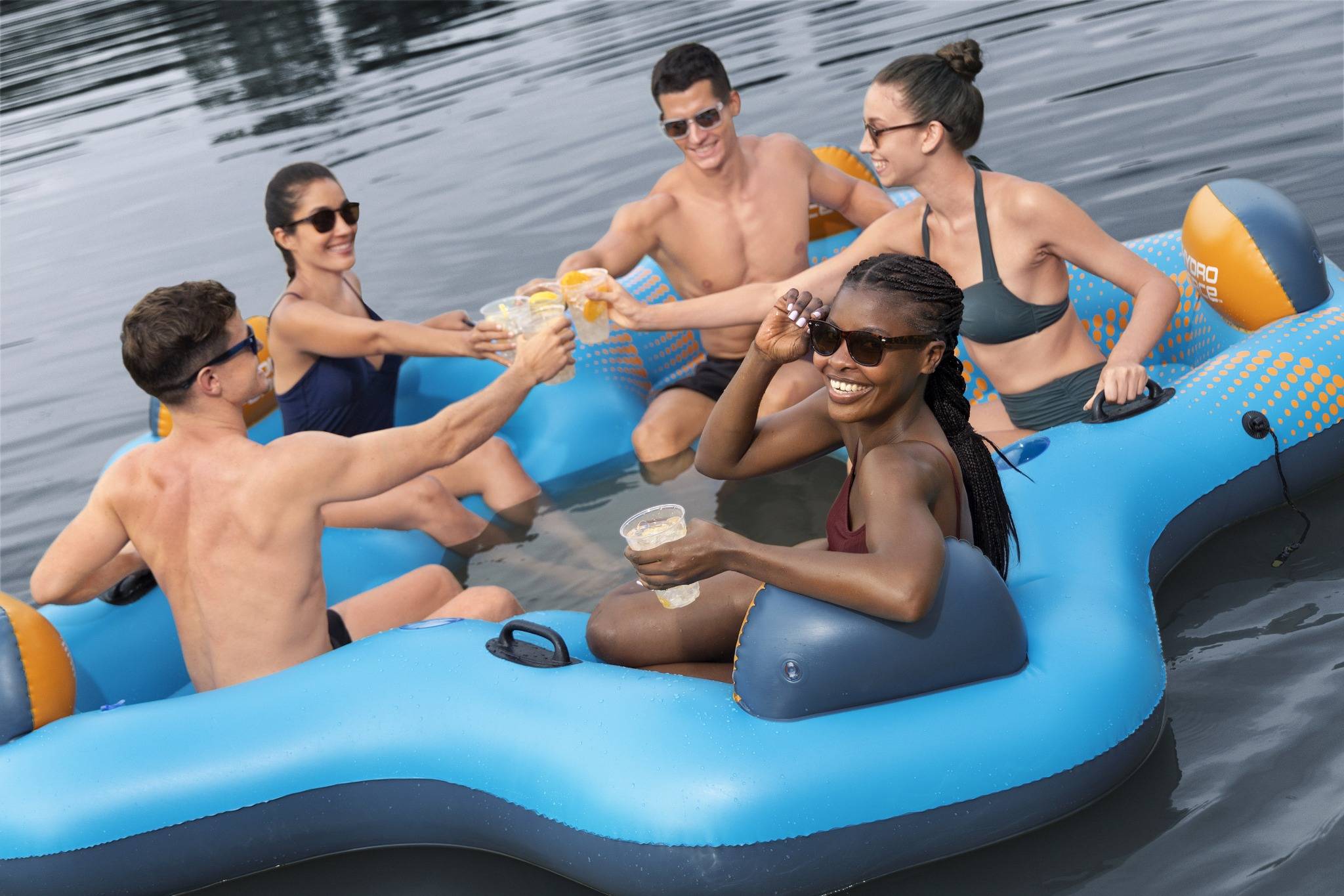 Bestway Hydro-Force Schwimminsel Blau 300 x 287 cm PVC