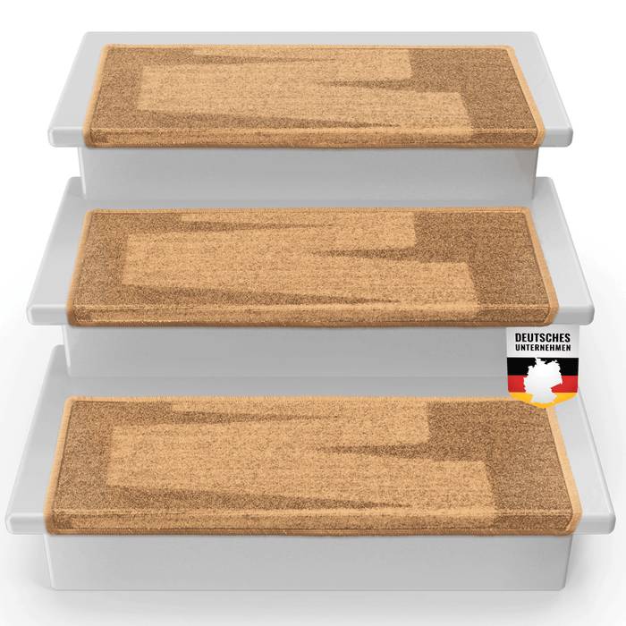 FLOORDIREKT Stufenmatte Via Veneto - Eckig - Antistatisch & Schalldämmend - Beige