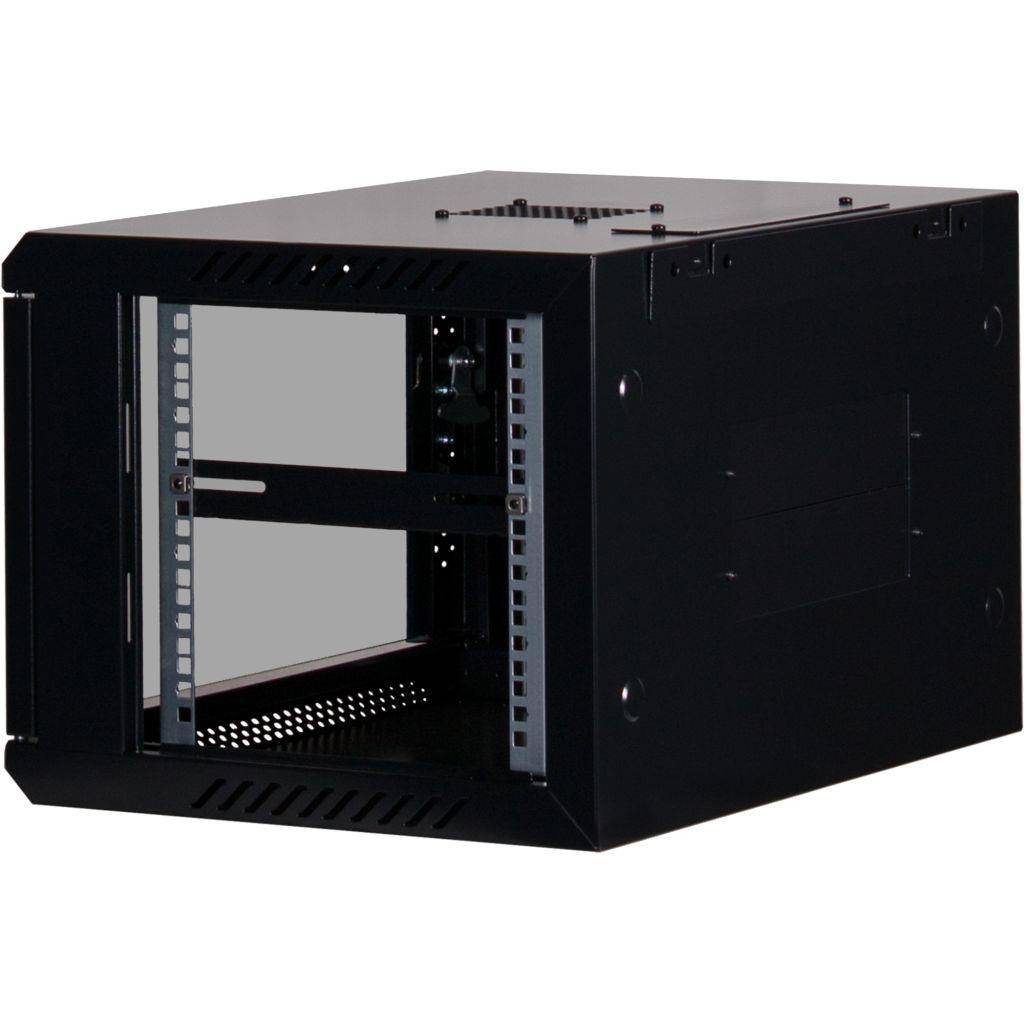 Rockstable 6HE Netzwerkschrank, Serverschrank - 19 Zoll Wandmontage - (BxTxH) 600x440x370mm mit Glas