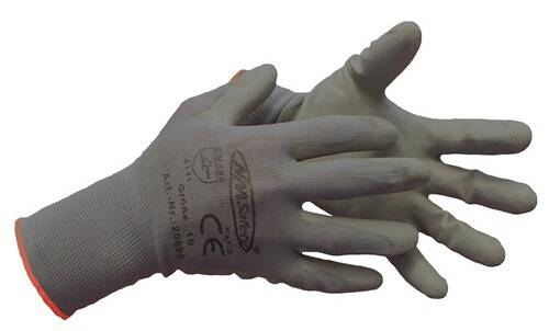 Nylon-Strickhandschuh, Gr. 11, mit PU-Beschichtung, SB-Karte