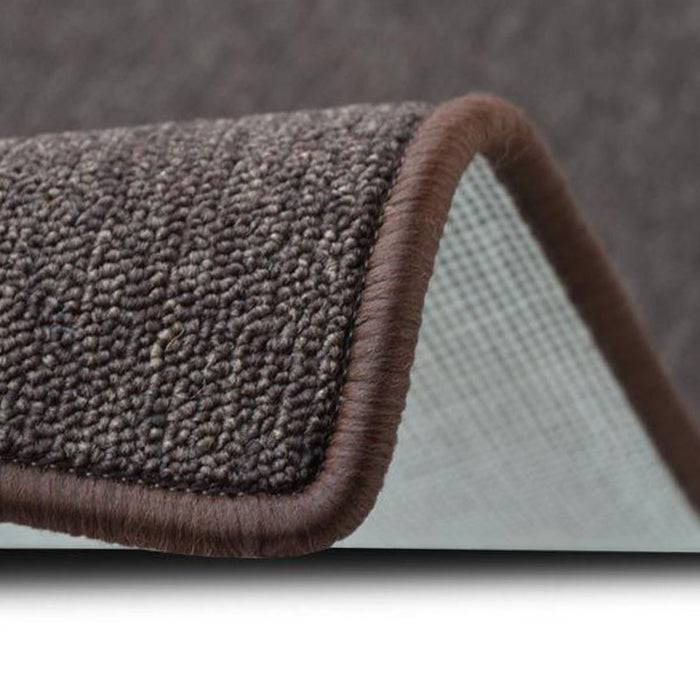 FLOORDIREKT Teppich-Läufer London – Pflegeleichter Schlingenfloor – Modernes Design – Dunkelbraun – 100 x 400 cm