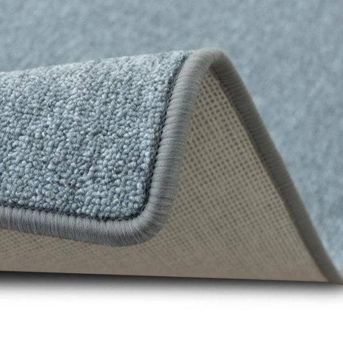 FLOORDIREKT Teppich-Läufer London – Pflegeleichter Schlingenfloor – Modernes Design – Hellgrau – 67 x 400 cm