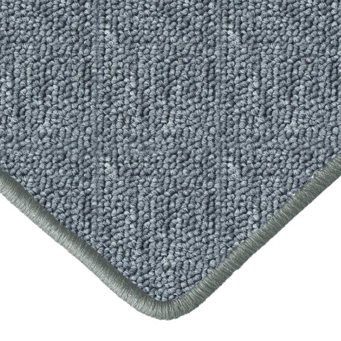 FLOORDIREKT Teppich-Läufer London – Pflegeleichter Schlingenfloor – Modernes Design – Hellgrau – 80 x 250 cm