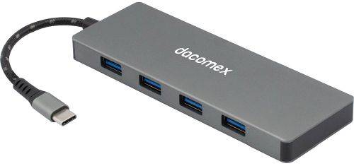 Dacomex USB Hub HB307, Eingang USB Type-C, Ausgang 7x Type-A, Recycling-Material