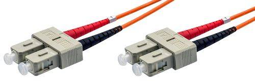Ekivalan LWL Duplex Patchkabel OM2, 50/125 µm, SC/SC, orange, 2,0 m