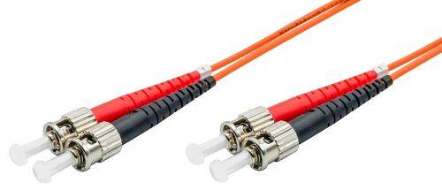 Ekivalan LWL Duplex Patchkabel OM2, 50/125 µm, ST/ST, orange, 0,5 m