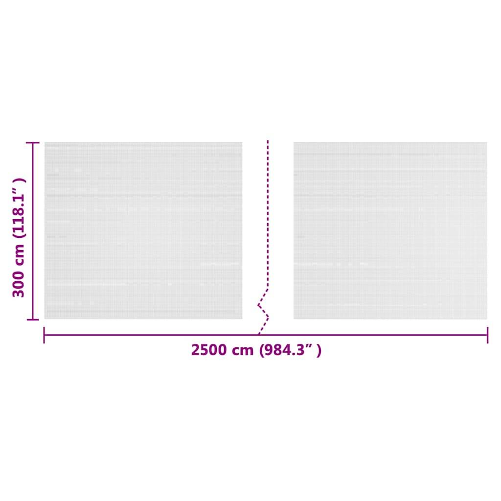 vidaXL Insektennetz Weiß 3 x 25 m Polyethylen