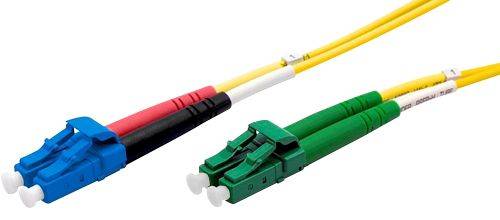 Ekivalan LWL Duplex Patchkabel OS2, 9/125 µm, LC APC/LC, gelb, 20,0 m