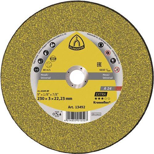 KLINGSPOR Trennscheibe A 24 Extra Ø 230 x 3 mm gerade - 13492