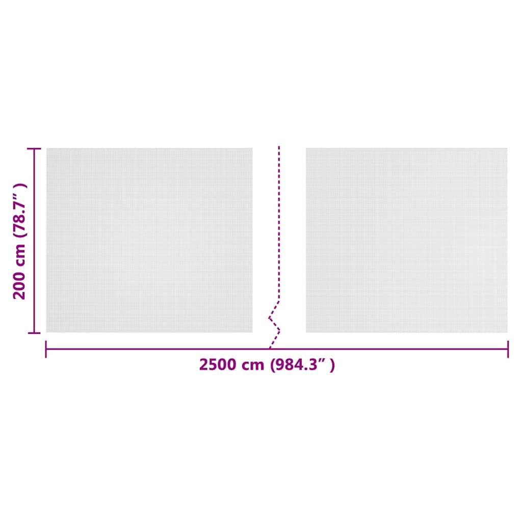 vidaXL Insektennetz Weiß 2 x 25 m Polyethylen