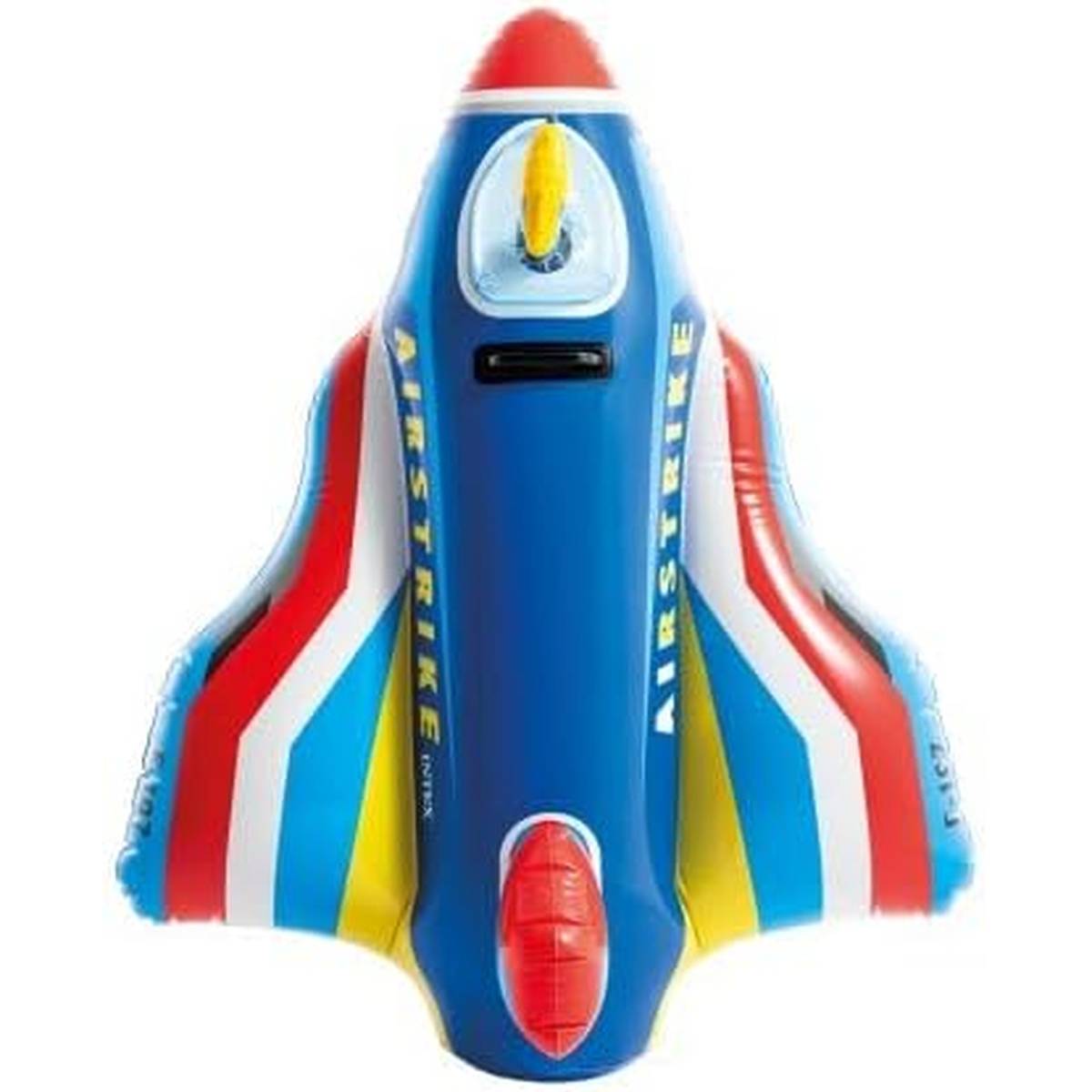 Aufblasbarer flugzeugförmiger Pool-Float mit leuchtenden Farben und 