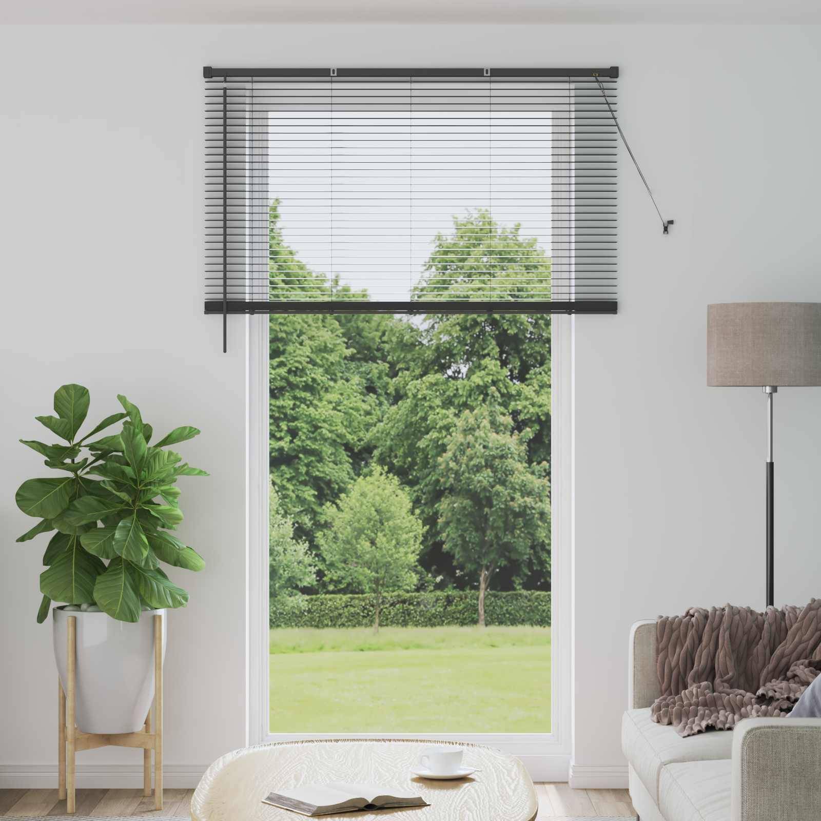 vidaXL Venetianer Jalousie Silber Grau 213 x 160 cm PVC