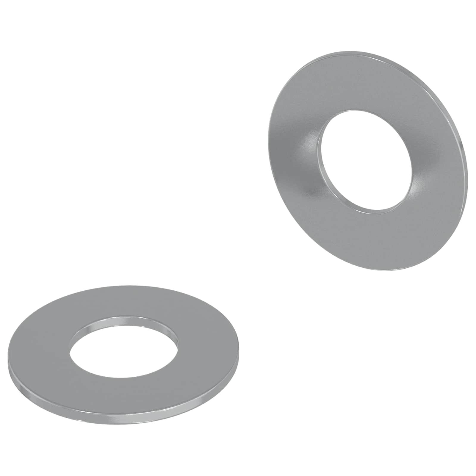 vidaXL Unterlegscheiben 2 pcs Silber 16 x 16 x 1,5 cm Eisen