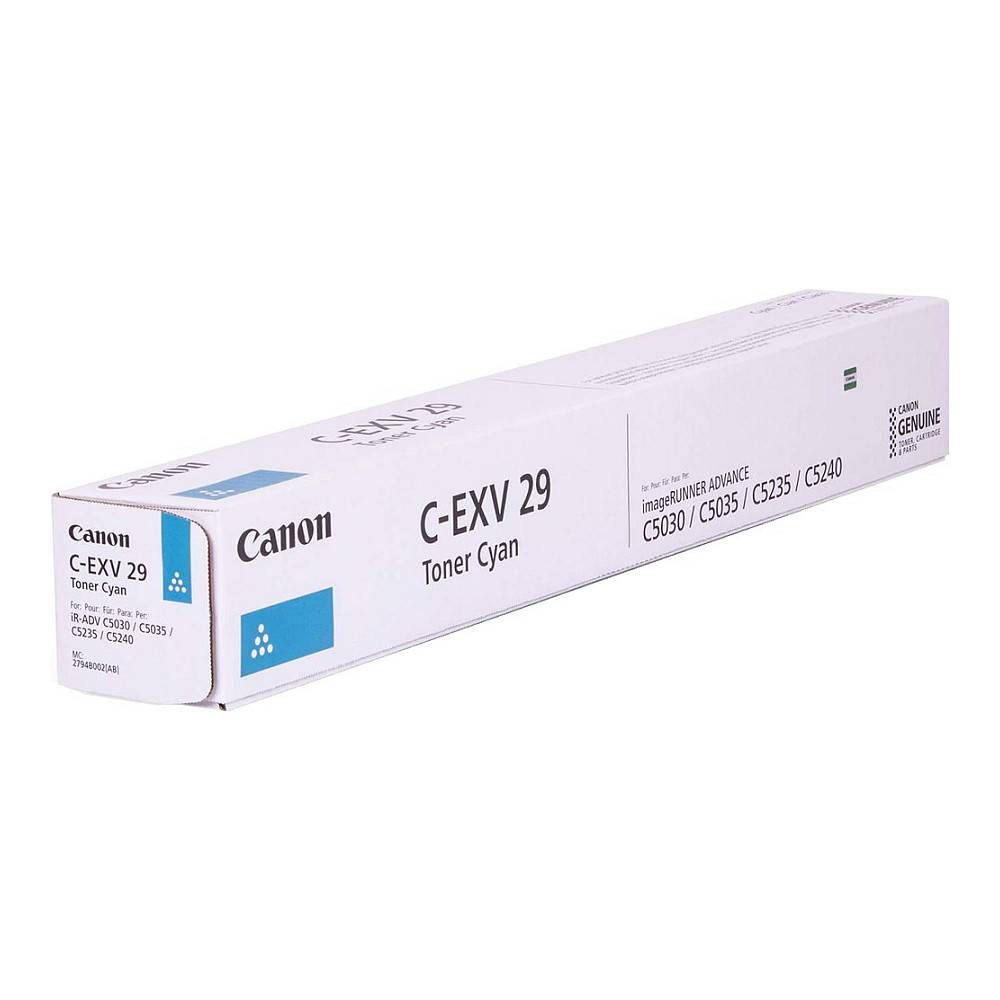 Cyan-Toner-Verpackung für Canon C-EXV 29, kompatibel mit imageRUNNER ADVANCE Modellen C5030, C5035, C5235 und C5240.