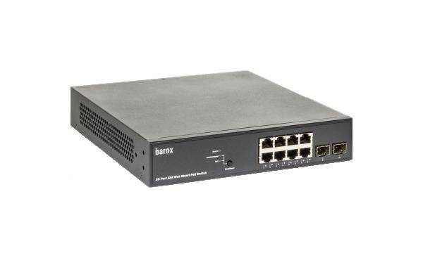 Switch RY-GSP17-10 Barox, Switche für 19"- und Tischmontage mit Management, 8x10/100/1000TX, RJ45, 2x100/1000FX, 2 SFP,