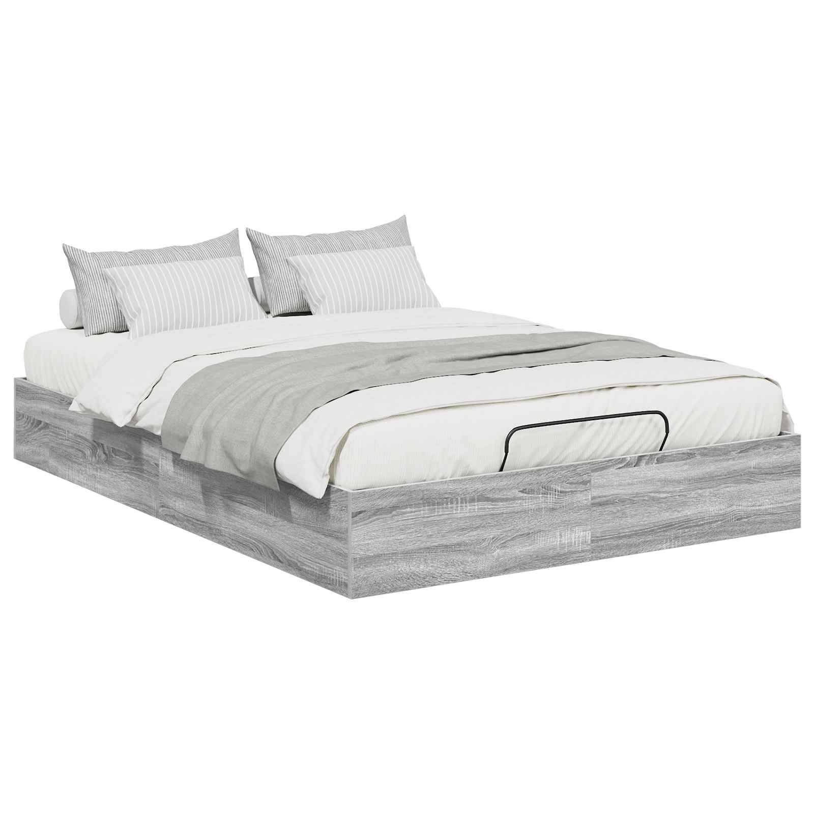 vidaXL Ottoman Bettgestell Graues Sonoma 193 x 135 x 25 cm