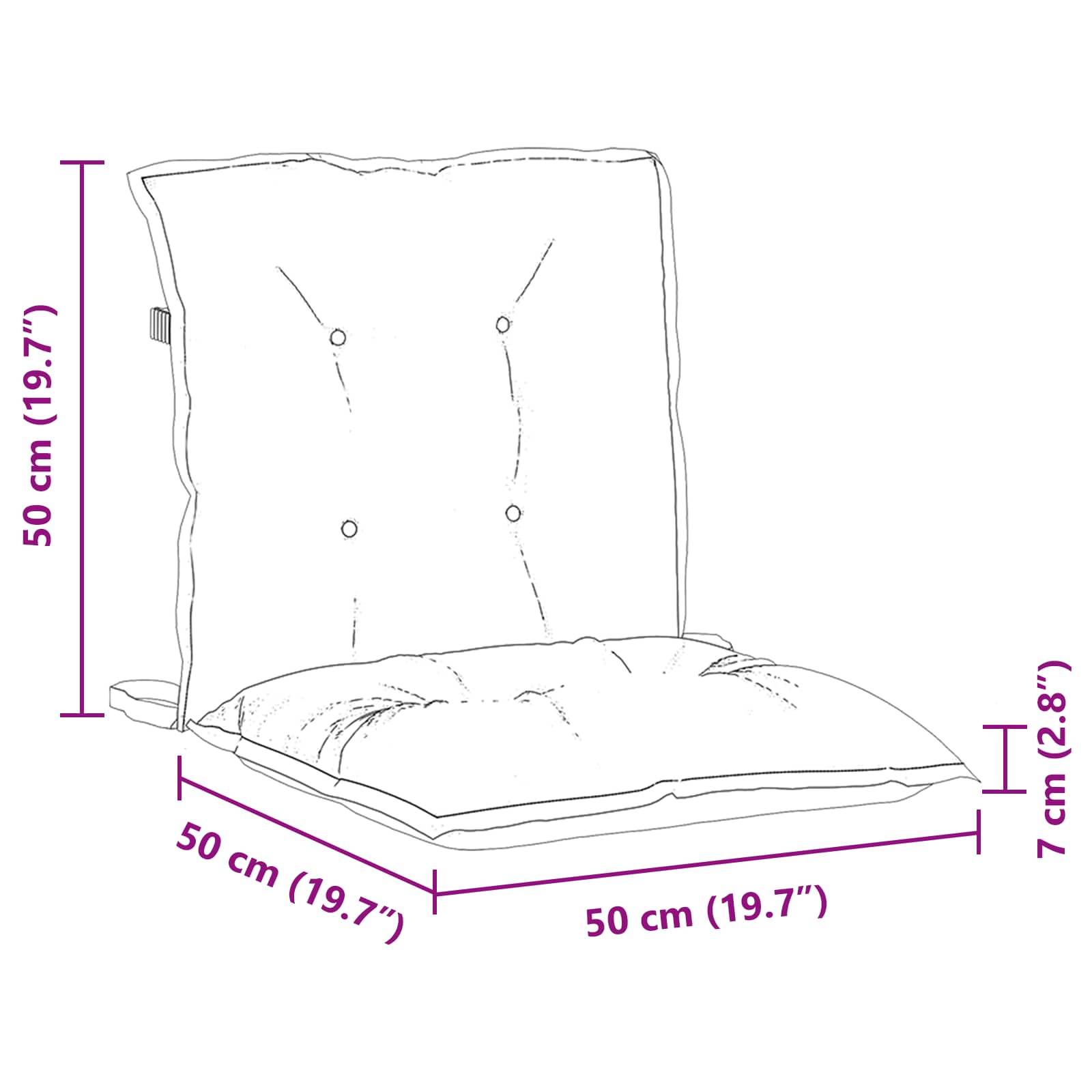 Sitzkissendimensionen: 50 cm (19,7