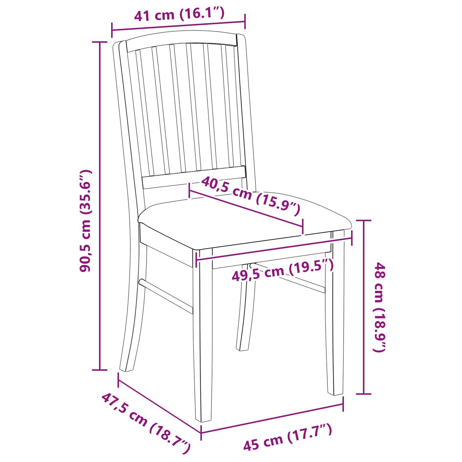 vidaXL Esszimmerstühle 2 pcs Hellbraun 50 x 52,5 x 91 cm